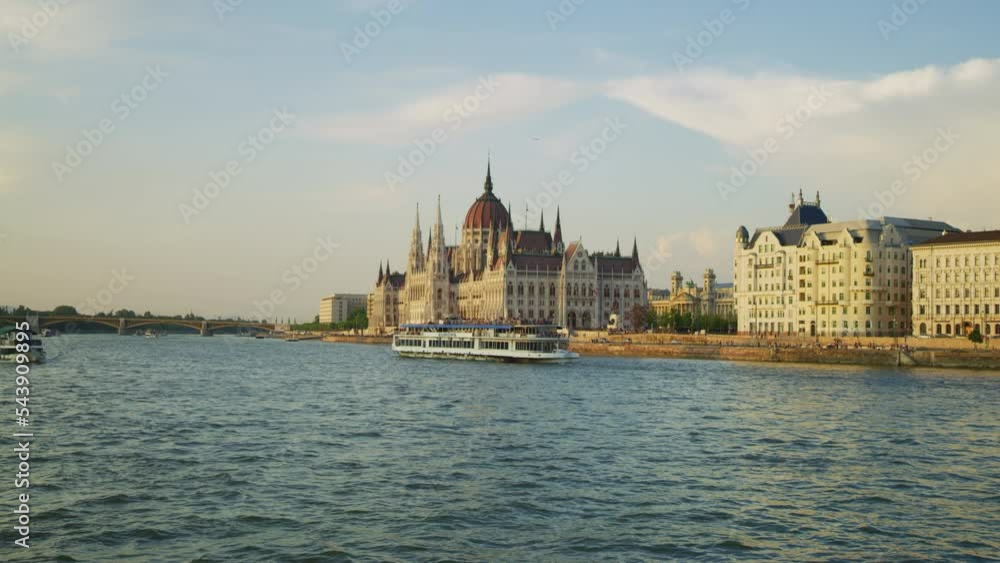 The Hungarian Parliament Building and the Danube River, Budapest, Hungary The Hungarian Parliament Building and the Danube River, Budapest, Hungary