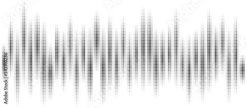 vector sound wave dotted graphic