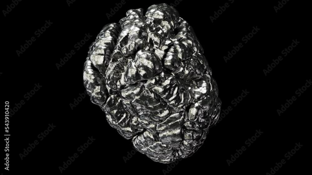 Realistic looping 3D animation of the spinning shining precious platinum nugget demonstration rendered in UHD with alpha matte Realistic looping 3D animation of the spinning shining precious platinum nugget demonstration rendered in UHD with alpha matte