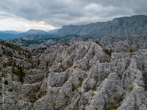 The wild, steep, desolate and dangerous impassable mountains of Antalya, which is known to be deadly and difficult photo