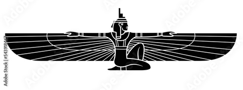Isis goddess life and magic in egyptian mother of Horus vector photo