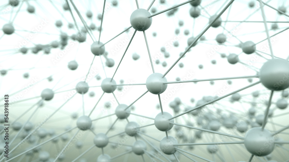 3D particles connection concept background