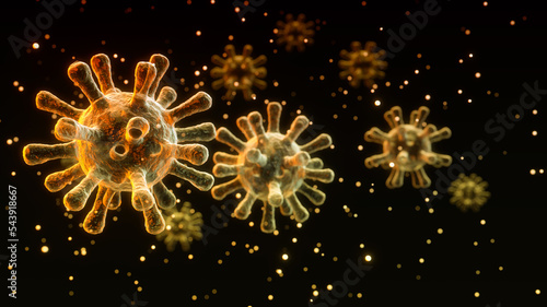 3d render. Coronavirus and covid concept illustration photo
