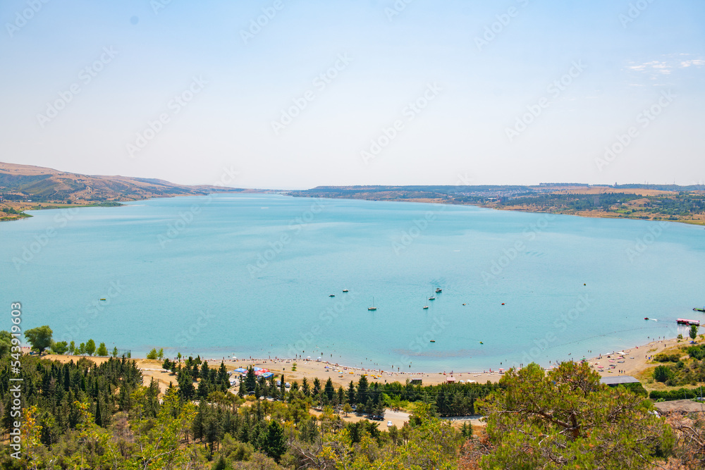 beautiful view of the Tbilisi reservoir in summer