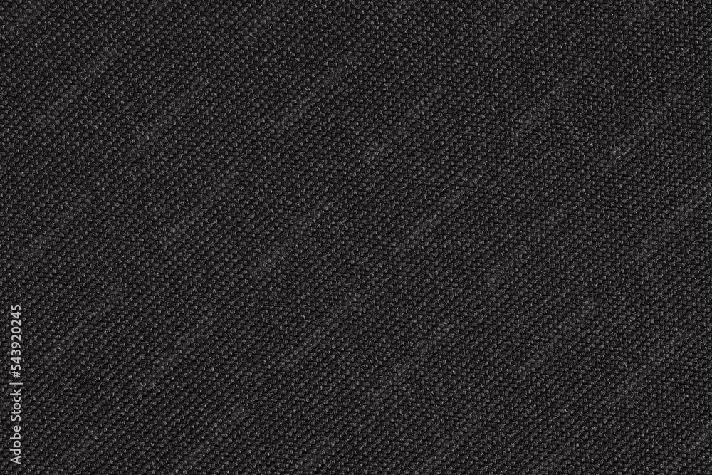 Black synthetic fibre fabric texture, closeup view from above Black synthetic fibre fabric texture, closeup view from above