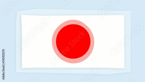 animasi mulus bendera jepang 4K. Resolusi 4D bendera Jepang. Bendera Jepang Closeup photo