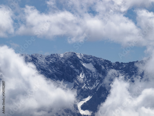 View of the Wetterstein Mountains in Bavaria, Garmisch-Partenkirchen.