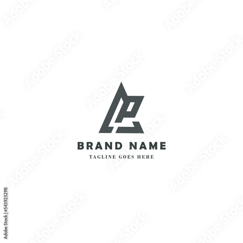 AP or P abstract vector logo monogram design