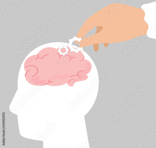 Specialist doctor helps and supports people who suffer from depression and stress. Person has mental health gets care treatment from a psychologist. Mental illness and psychology therapy concept.