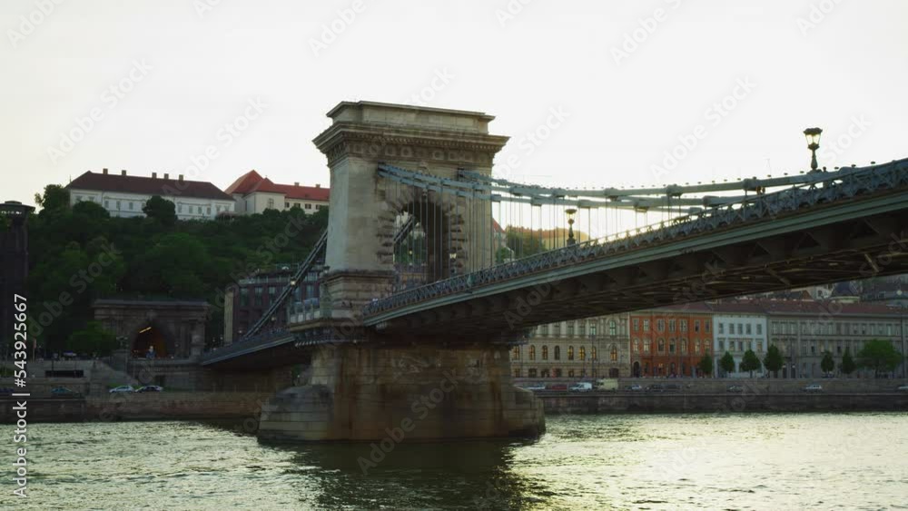 Széchenyi Chain Bridge in the evening, Budapest, Hungary Széchenyi Chain Bridge in the evening, Budapest, Hungary