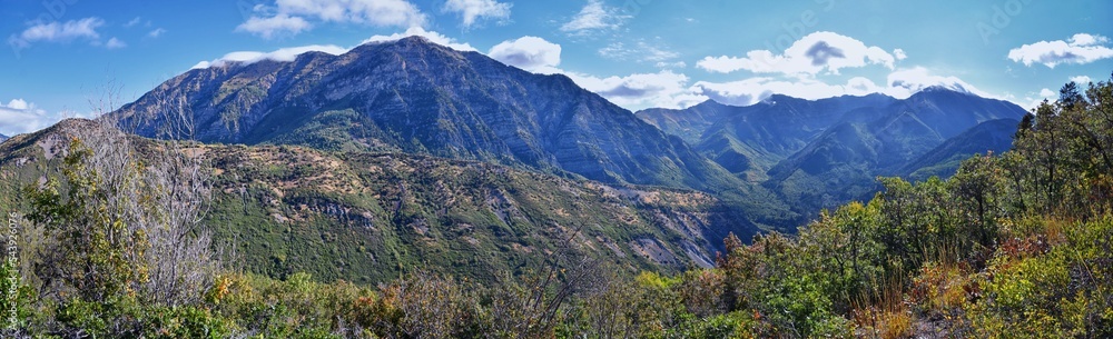 Cascade Mountain Peak views hiking Kyhv Peak by Mount Timpanogos Wasatch Range, Utah. America. Cascade Mountain Peak views hiking Kyhv Peak by Mount Timpanogos Wasatch Range, Utah. America.