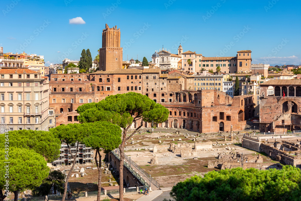 Trajan's Market (Mercati di Traiano) ruins in Rome, Italy