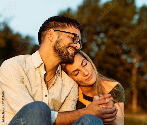woman outdoor man couple outside happy lifestyle young romance together love summer fun happiness caucasian smiling romantic beautiful dating relationship travel vacation portrait freedom carefree © Lumos sp