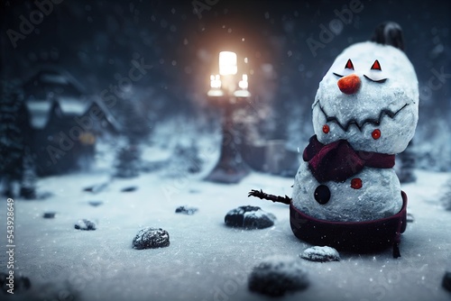 Obraz na płótnie Evil Snowman