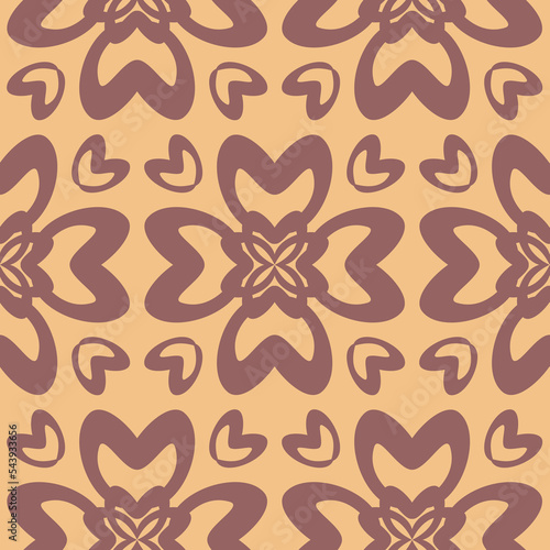 Beige floral pattern for textile, seamless pattern for design and decoration