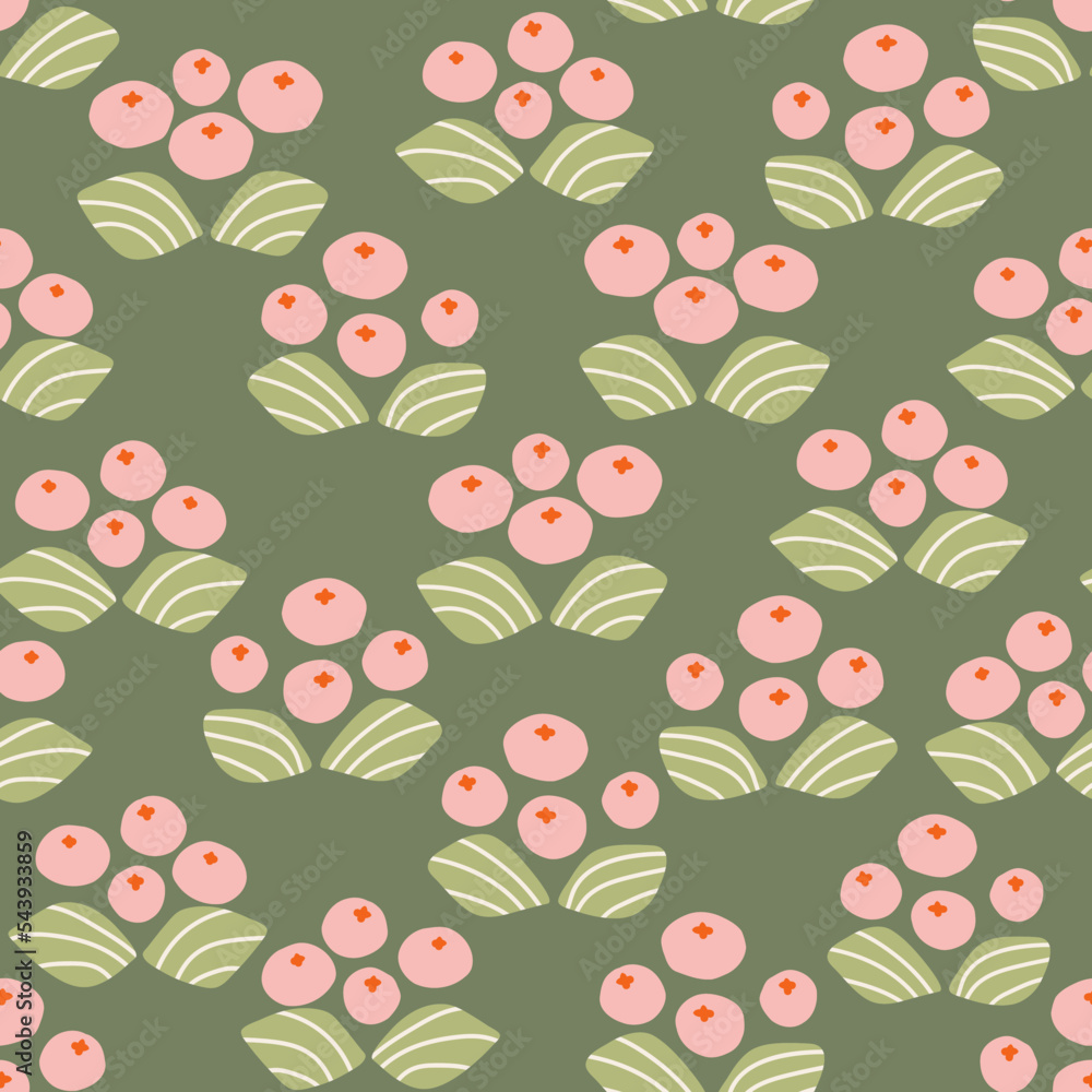 Seamless childish pattern with berries