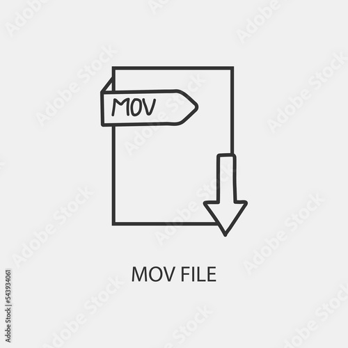 MOV_Fomart vector icon illustration sihn