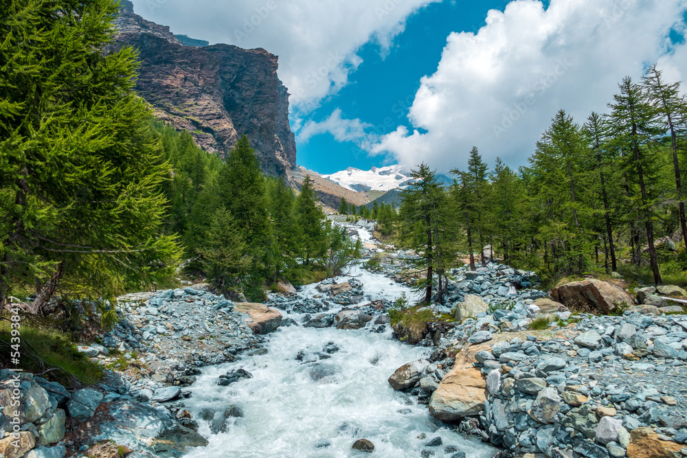 Beautiful aosta valley, italy, in summer Beautiful aosta valley, italy, in summer