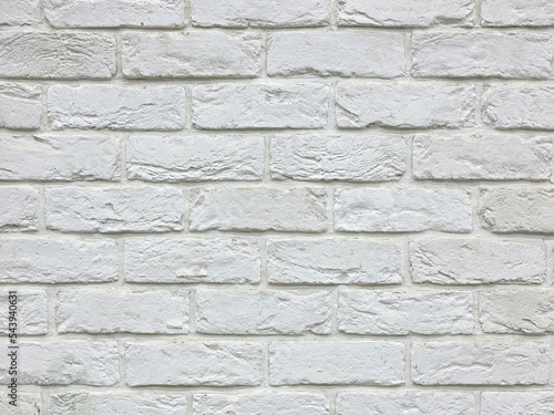 Decorative white brick wall.