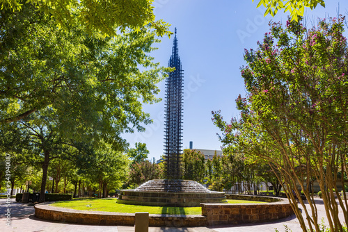 Sunny exterior view of the campus of University of Arkansas photo