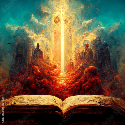 Fototapet A Majestic Illustration of Holy Bible