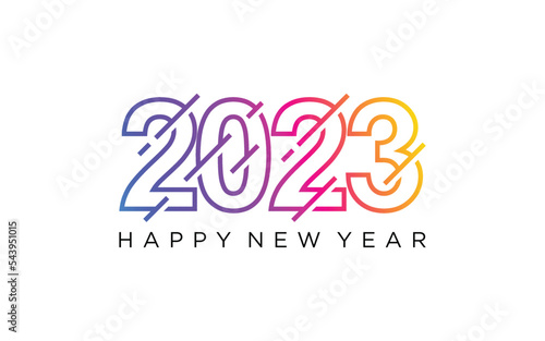 Vector graphic of happy new year 2023 logo design template