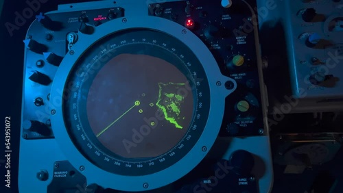 Working radar screens at USS New Jersey battleship museum