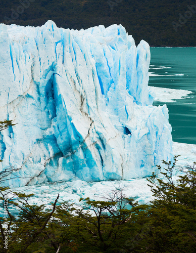 View on the Perito Moreno Glacier and surroundings in Los Glaciares National Park in Argentina
