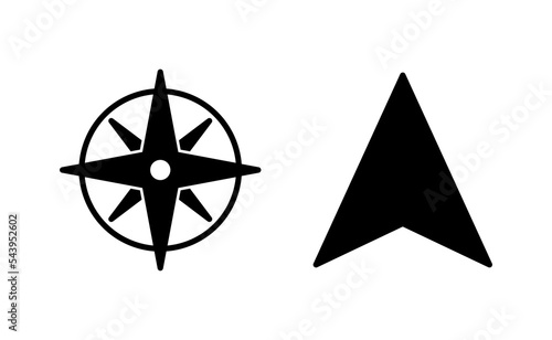 Compass icon vector for web and mobile app. arrow compass icon sign and symbol