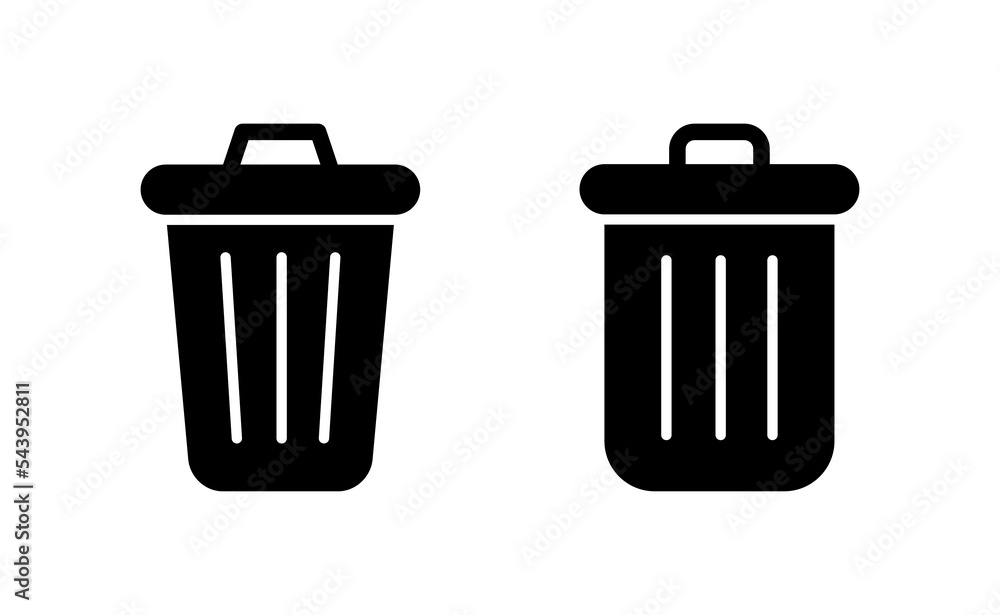 Trash icon vector for web and mobile app. trash can icon. delete sign and symbol. Trash icon vector for web and mobile app. trash can icon. delete sign and symbol.