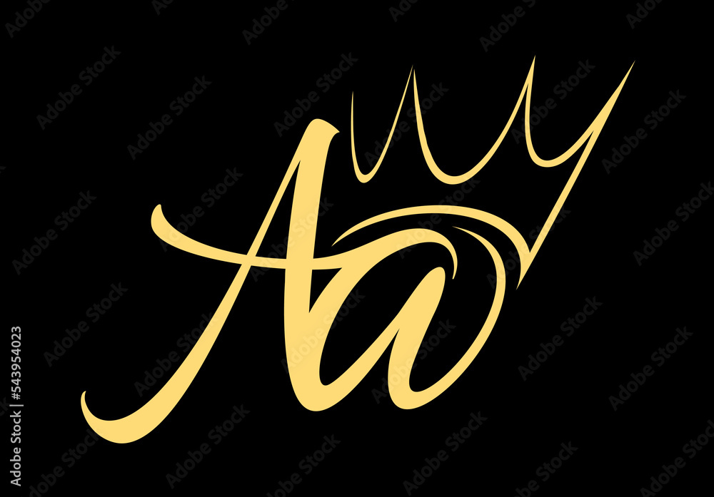Obraz premium Crown Monogram Logo Initial AA