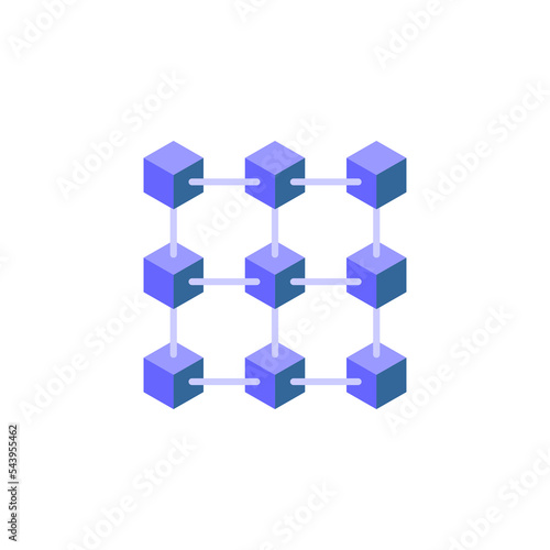 blockchain icon set  blockchain vector set flat design sign symbol