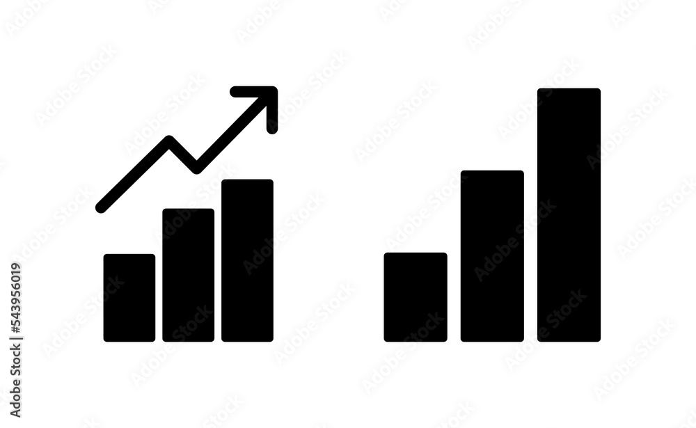 Growing graph Icon vector for web and mobile app. Chart sign and symbol. diagram icon Growing graph Icon vector for web and mobile app. Chart sign and symbol. diagram icon