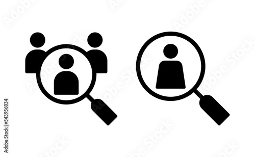 Hiring icon vector for web and mobile app. Search job vacancy sign and symbol. Human resources concept. Recruitment