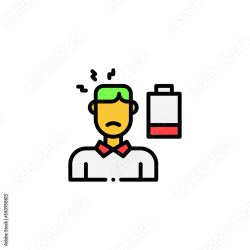 fatigue man icon