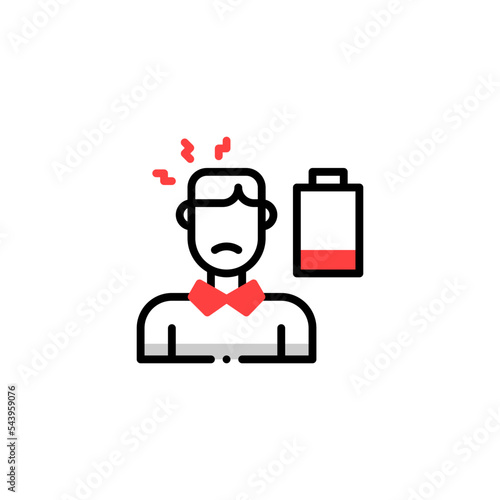 fatigue man icon