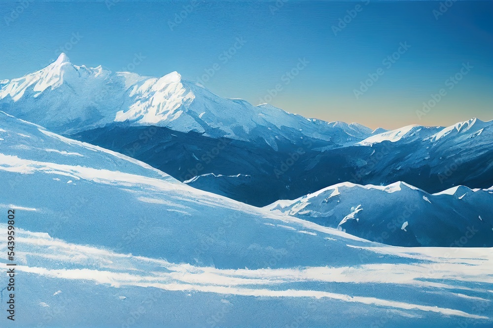 winter mountain snow landscape ski cold