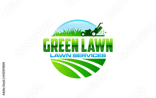 Illustration graphic vector of lawn care, landscape services, grass concept logo design template