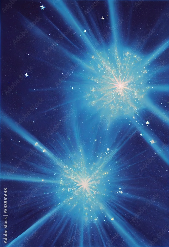 Glowing Blue Light Star Burst Effect Glowing Blue Light Star Burst Effect