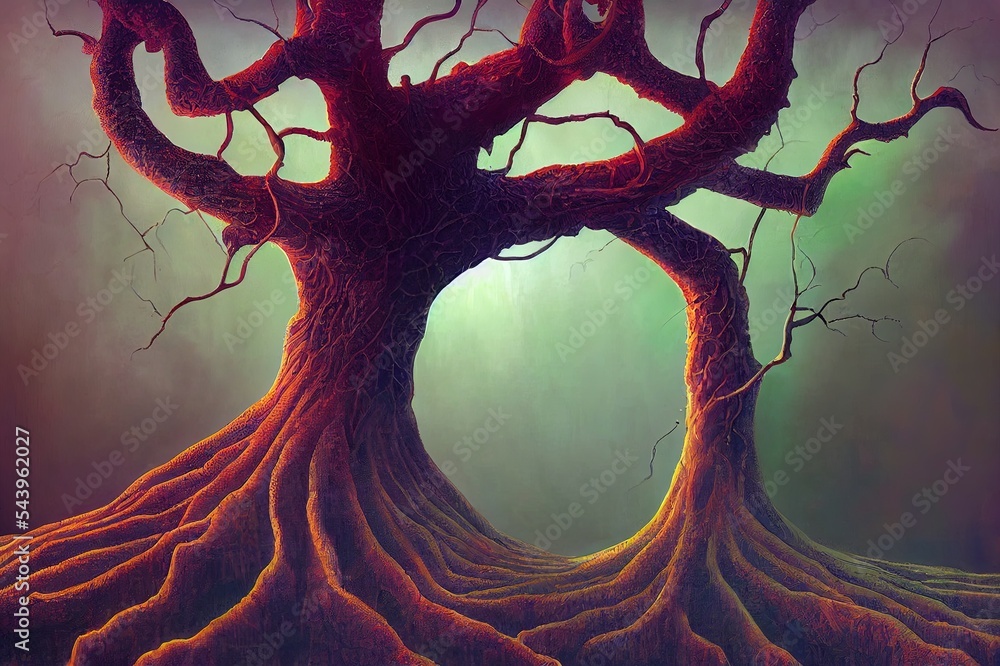 Yggdrasil from norse mythology known for being the tree of life. Stock ...