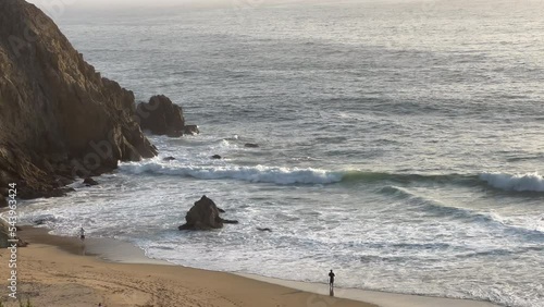 Beach along route 1 in Califrnia in San Francisco area photo