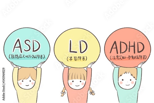 発達障害について説明するかわいい子ども達
