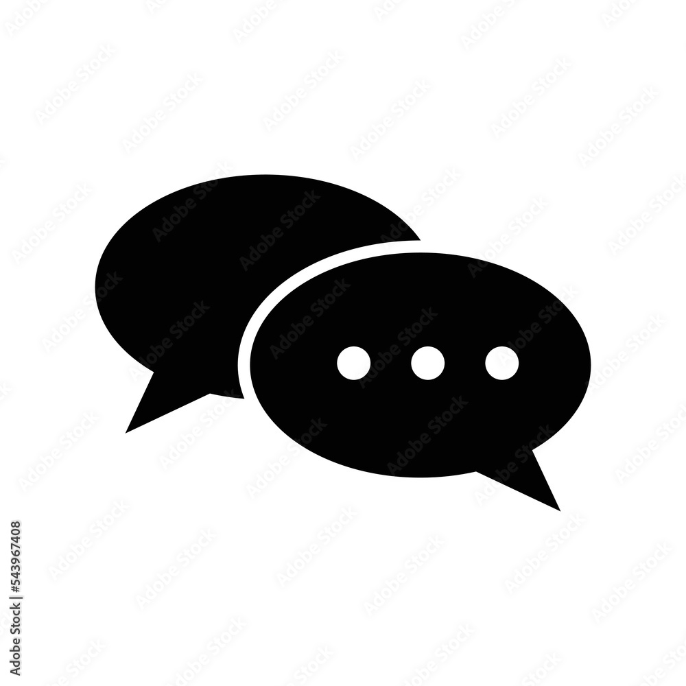 bubble speech icon vector design template in white background bubble speech icon vector design template in white background