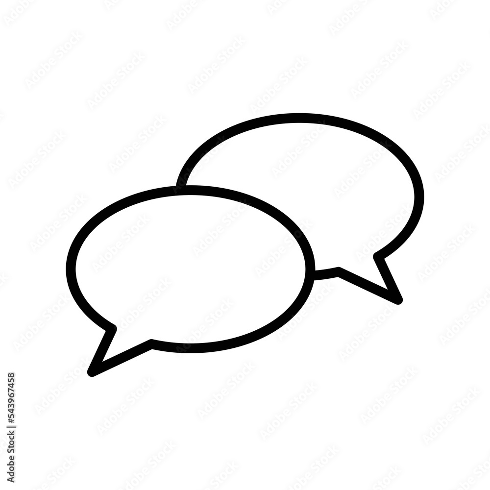 bubble speech icon vector design template in white background bubble speech icon vector design template in white background