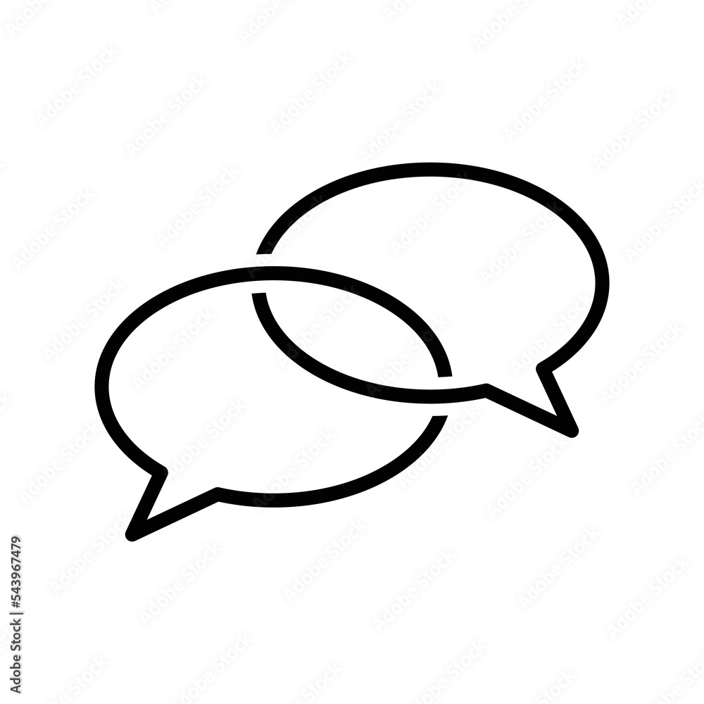 bubble speech icon vector design template in white background bubble speech icon vector design template in white background