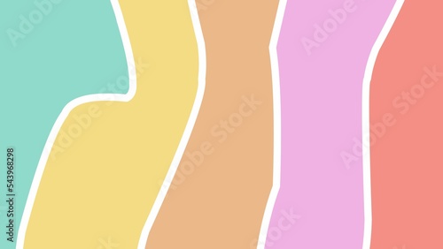 Full HD abstract colorful background. Hand drawn various shapes and doodles. Modern contemporary trendy illustration. Every background. pastel colors