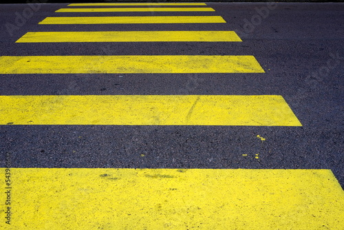Yellow Crosswalk on The Street. © mesamong
