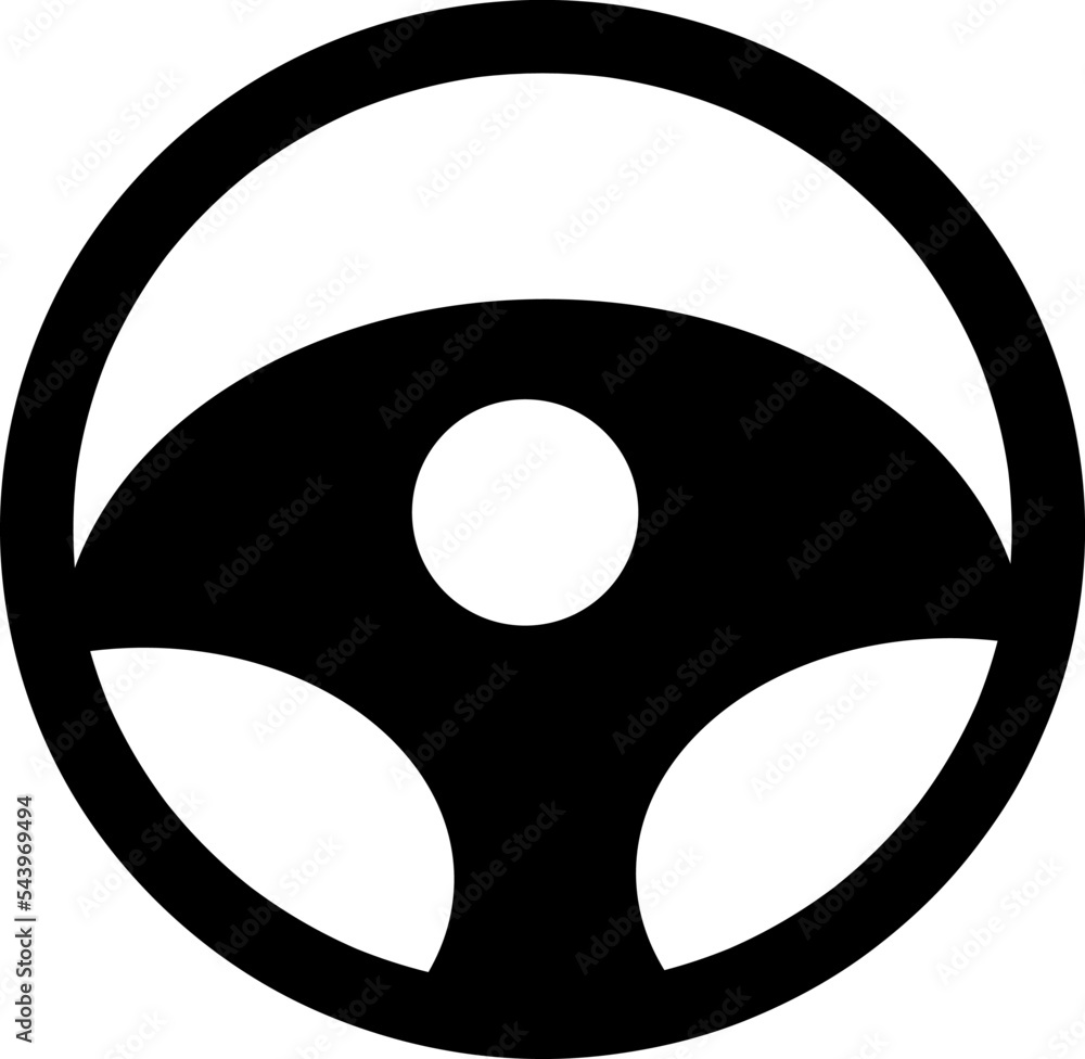 Fototapeta premium Steering wheel icon design trendy on white background 