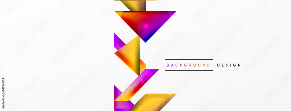 Dynamic 3d geometric abstract background. Triangles and other simple forms composition. Vector Illustration For Wallpaper, Banner, Background, Card, Book Illustration, landing page Dynamic 3d geometric abstract background. Triangles and other simple forms composition. Vector Illustration For Wallpaper, Banner, Background, Card, Book Illustration, landing page