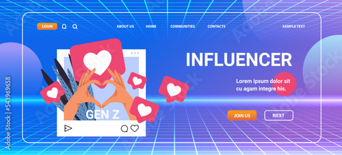 social media influencer generation Z lifestyle concept new modern demography trend with progressive youth gen